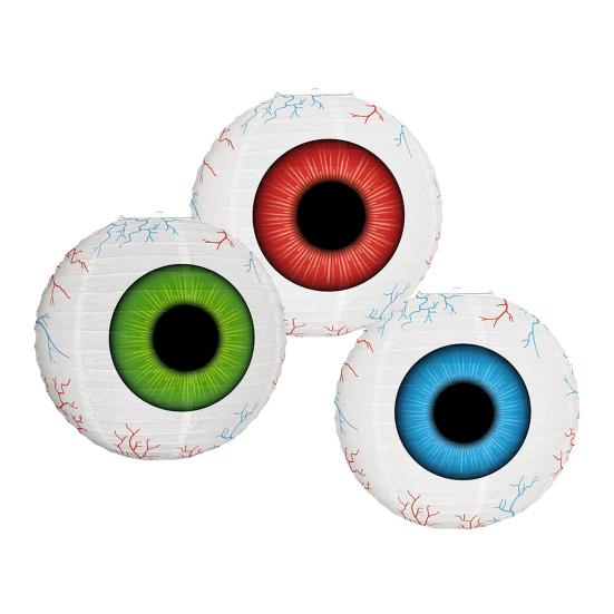 Halloween Eyeball Lantern Hanging Paper Lantern Decoration Large Scary Eye Indoor Outdoor Decor for Haunted House Themed Party Supplies