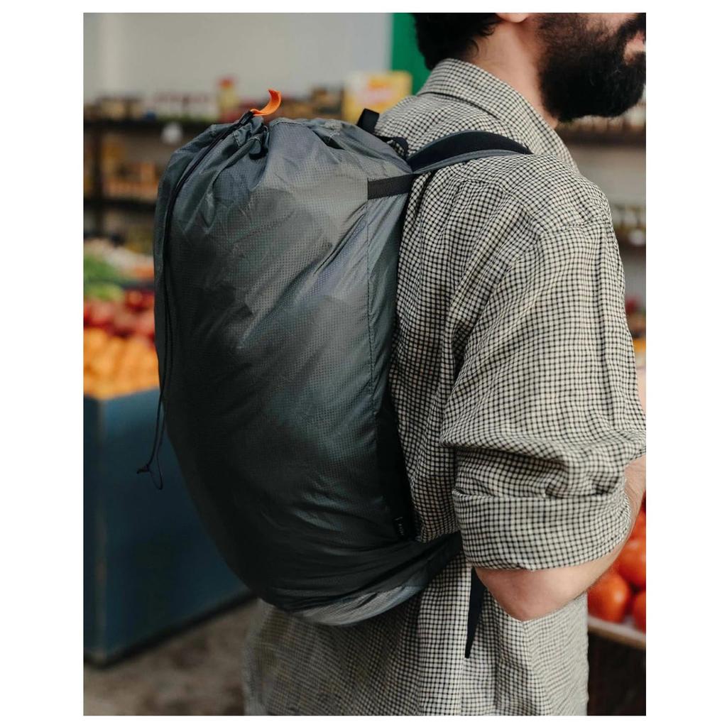 Gossamer Gear RikSak GREY Rucksack, Gray, Lightweight, Packable, Hanging Stretch Mesh Pocket, 20L Capacity
