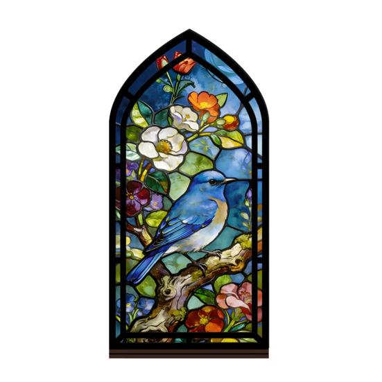 Gothic Book Nook Suncatcher Stained Glass Candle Holder Window Bookshelf Insert Diorama for Library Decor Bookish Gifts for Readers Book Lovers