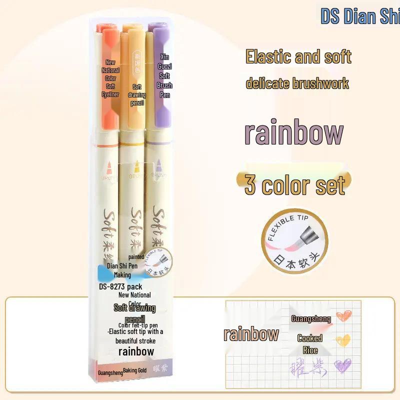 DianShi Soft Tip Brush Pen - Ideal for Students, Journals, Watercolor, Calligraphy & Art (DS-827)