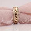 1pc, Elegant & Luxury Style, Engrave Hollow Flower Texture Wide Ring, Inlay Shiny Rhinestone Ring, Fashion Delicate Accessory For Daily Wear & Party,