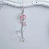 Elegant Jellyfish Inspired Phone Charm Portable Keychain with Crystal Star and Pearls Accents for Phone Accessorizing