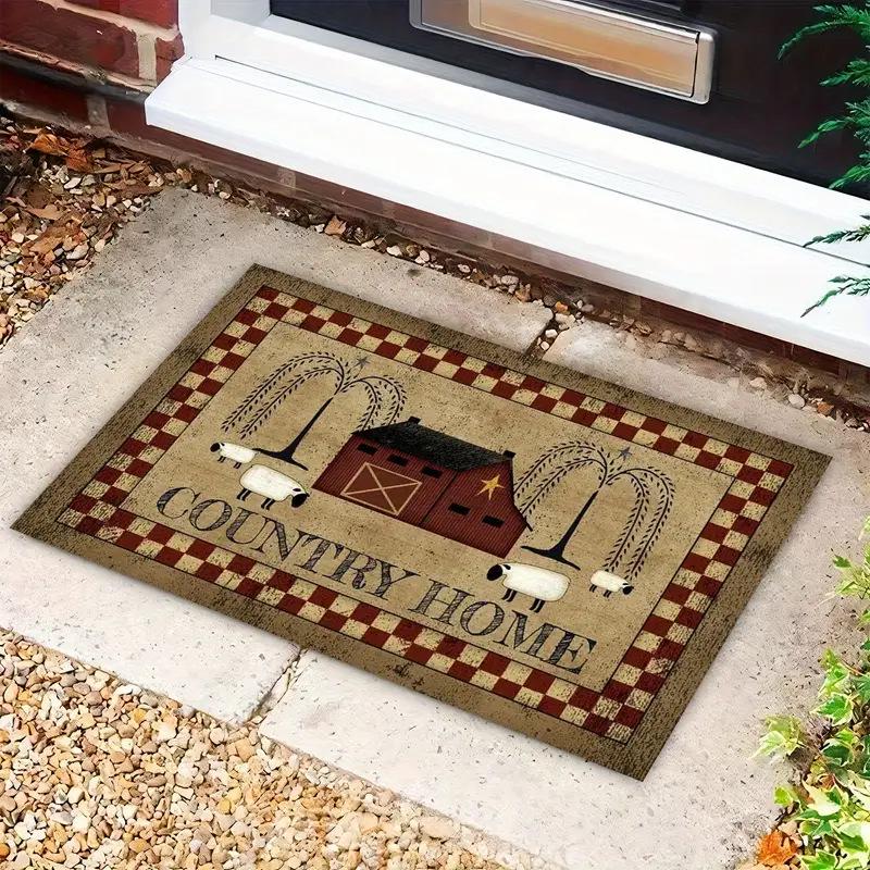 American Style Entryway Mat - Decorative, Wear & Dirt-Resistant, Easy to Clean