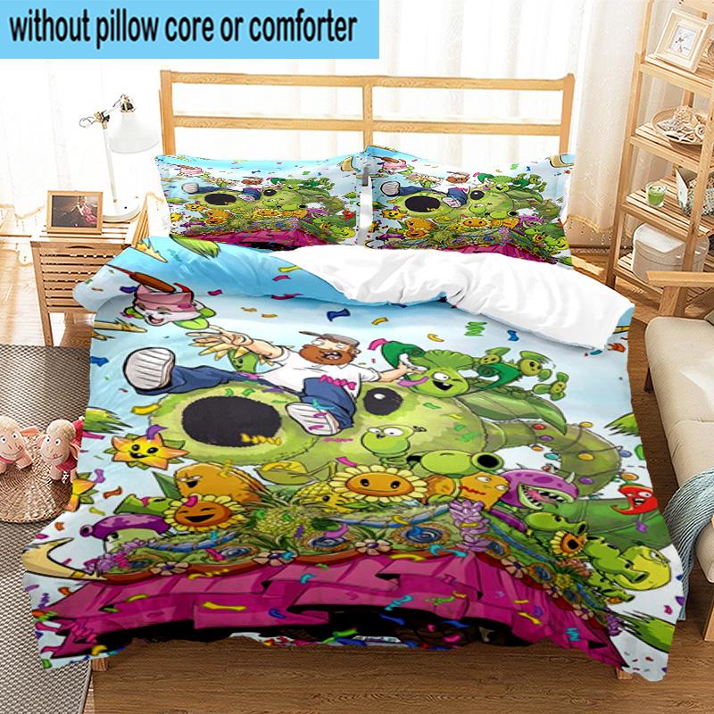 3PCS Zombie Party 3pcs Bedding,Including 3PCS Duvet Cover And 2pcs Pillowcases Perfect for Christmas,Ideal for Bedroom, Dormitory