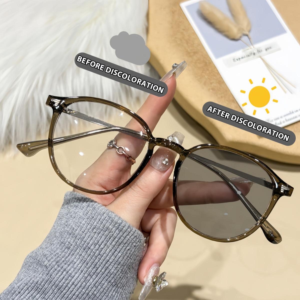 

1pc European and American retro style men s and women s fashionable color changing sunglasses trendy and versatile summer sun sh
