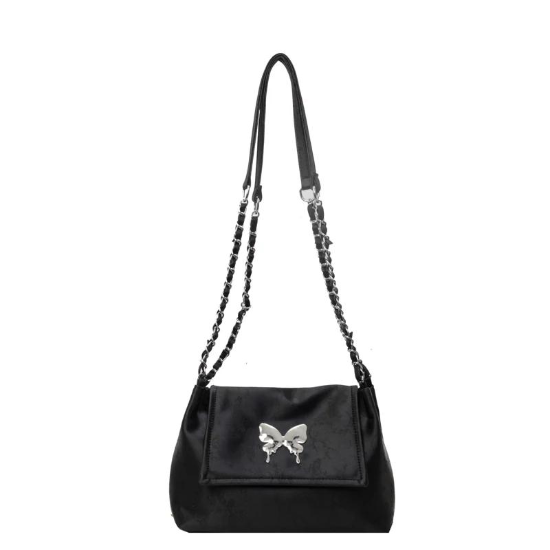 

Модный Роскошный Дизайн ПУ Кожа Женская Сумка на Плечо Женская Отделка Бабочками Сумка Кроссбоди Весна и Лето Женская Брендовая Сумка