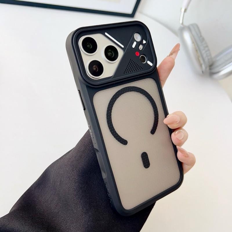 

IPhone 17pm Ice Armor Heat Dissipation Magnetic Phone Case Suitable Apple 16promax Matte One Piece Camera Button iPhone 13 PRO