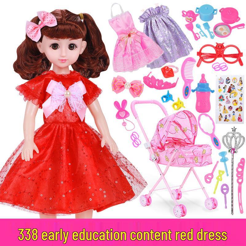 Princess Doll Stroller & Playhouse Set - Real Toy Birthday Gift for Girls
