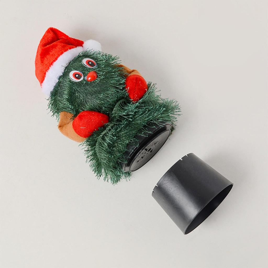 Singing Chrismas Tree Musical Christmas Tree Plush Toy Figurines Ornaments For Kids Baby Table Office Desk Toddler Outdoor