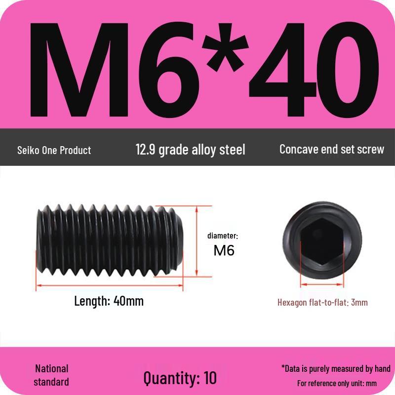 12.9 Grade Hex Socket Set Screw Grub Screw (M3-M12)