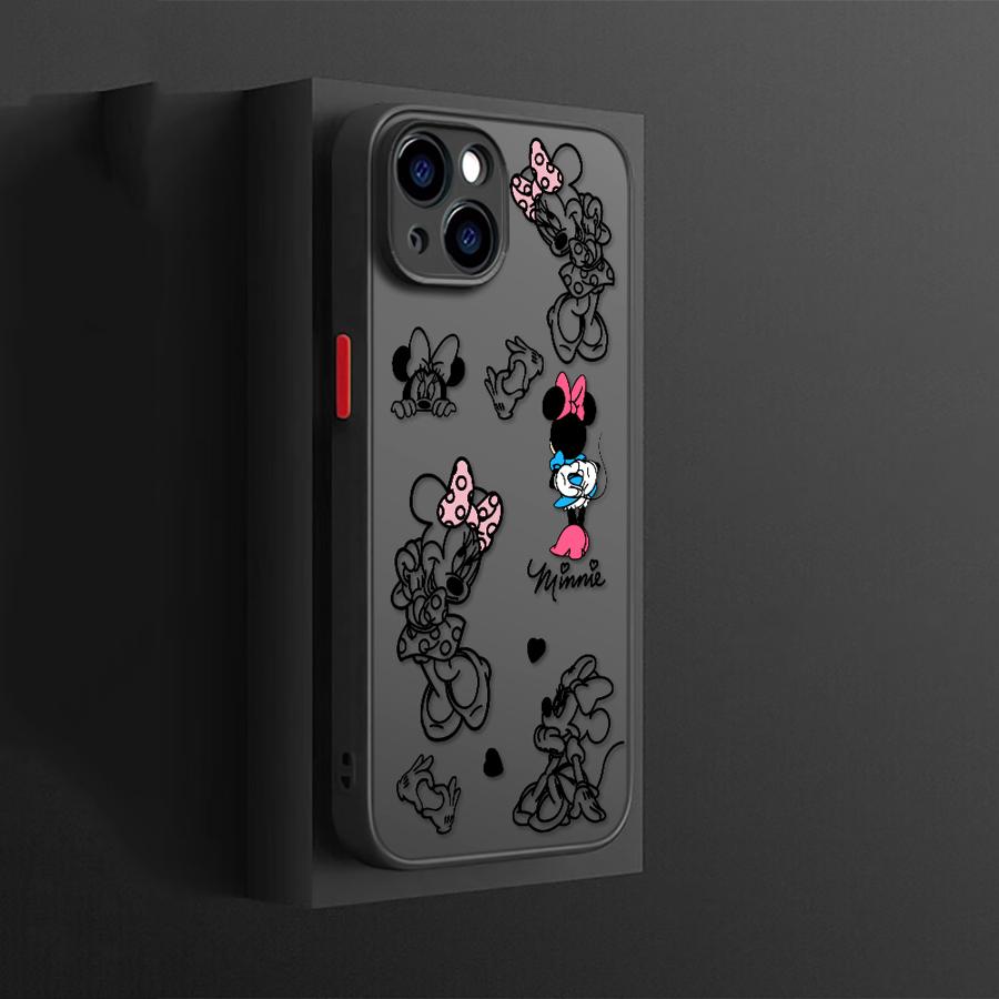 Back Phone Cover Case for iPhone 17 Pro Max 11 12 16 Plus 17e Air 7 8 SE 15 14 13 Mini XS XR Cute Mickey And Minnie
