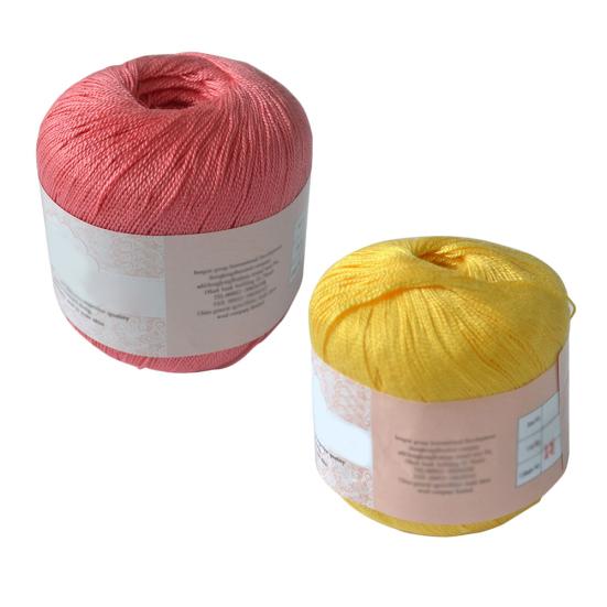 Filato di cotone mercerizzato per ricamo, uncinetto, maglieria, pizzo, gioielli
