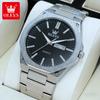OLEVS Men's Watches Classic Luxury Fine Steel Original Quartz Wristwatch for Man Waterproof Luminous Date Week Trend Fashion New