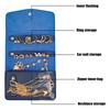 Portable Jewelry Storage Roll Up Case With Multiple Compartments To Prevent Tangling Ideal For Travel 15X13X2cm