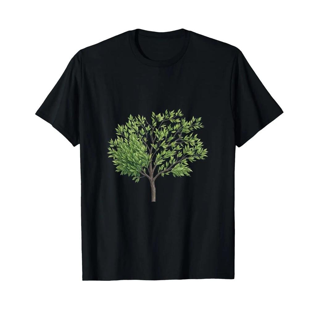 Minimalist Green Tree of Life Design Nature and Growth T Shirt vintage Washed For Everyday Wear