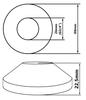 Chrome-Plated Conical Rosette 3/4" With A Diameter Of 88 Mm