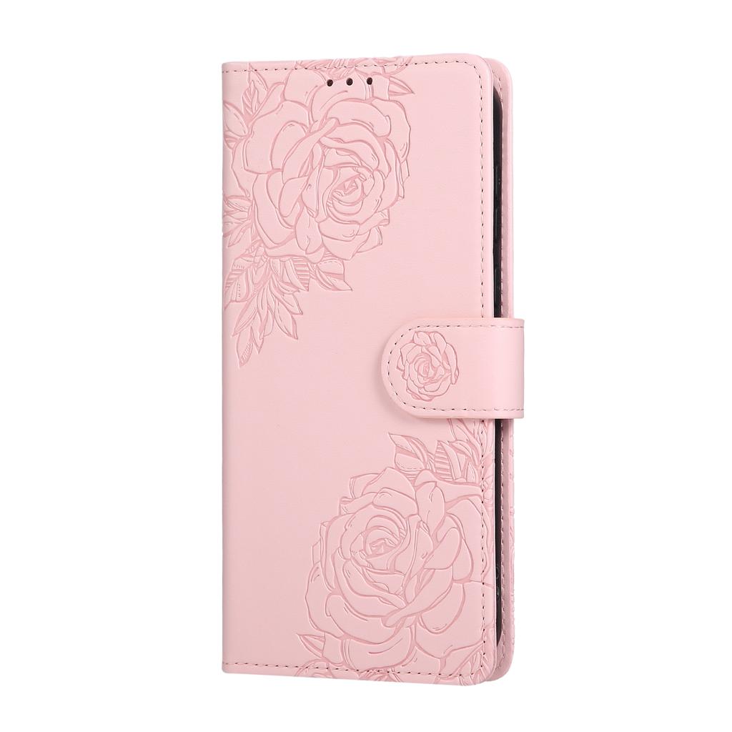For Oppo Find X8 5G Case Rose Flower PU Leather Wallet Phone Cover with 3 Card Slots/Wrist Strap