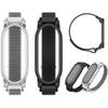 For PLAUD NotePin Watch Strap Case Waterproof Sweatproof Nylon Band Protective Cover Comfortable Black/Silver Wearable Accessory