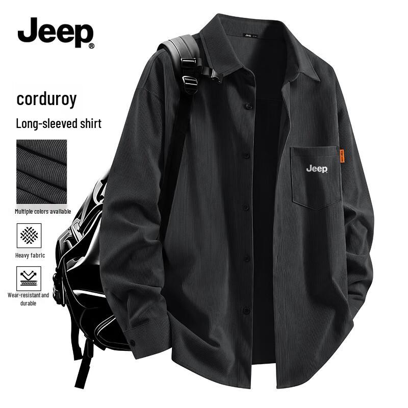 JEEP Men's Corduroy Long Sleeve Shirt