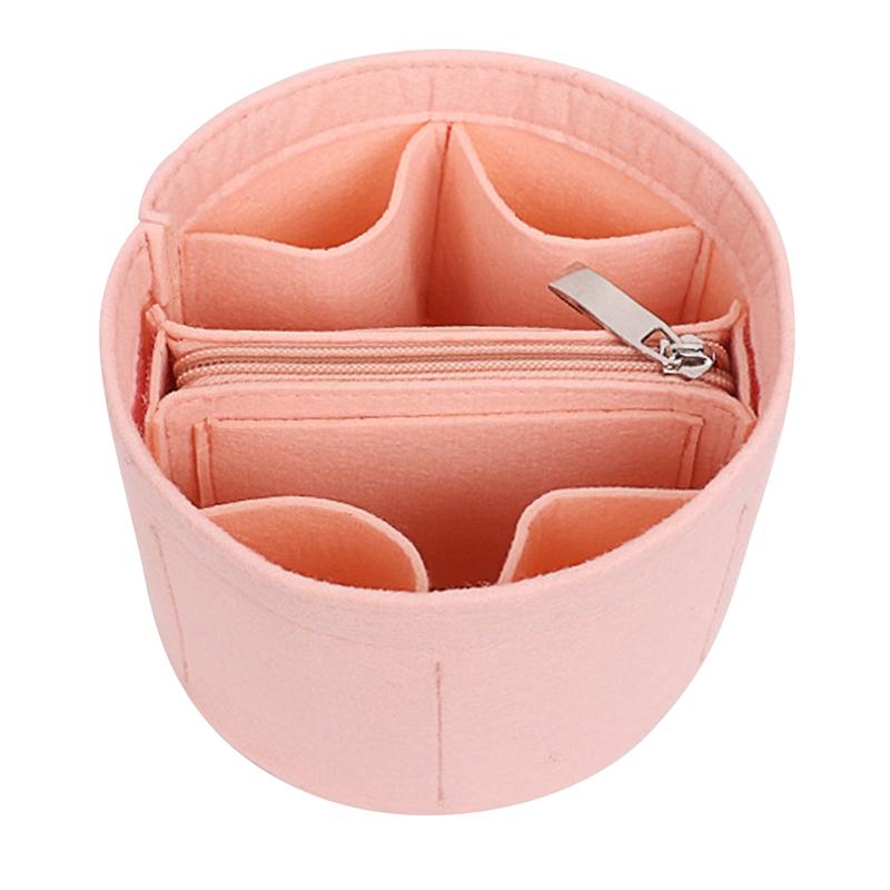 Make Up Bag Women Simple Solid Color Ladies Bucket Felt Convenient Portable Leisure High-capacity Handbag Storage Cosmetic Bags