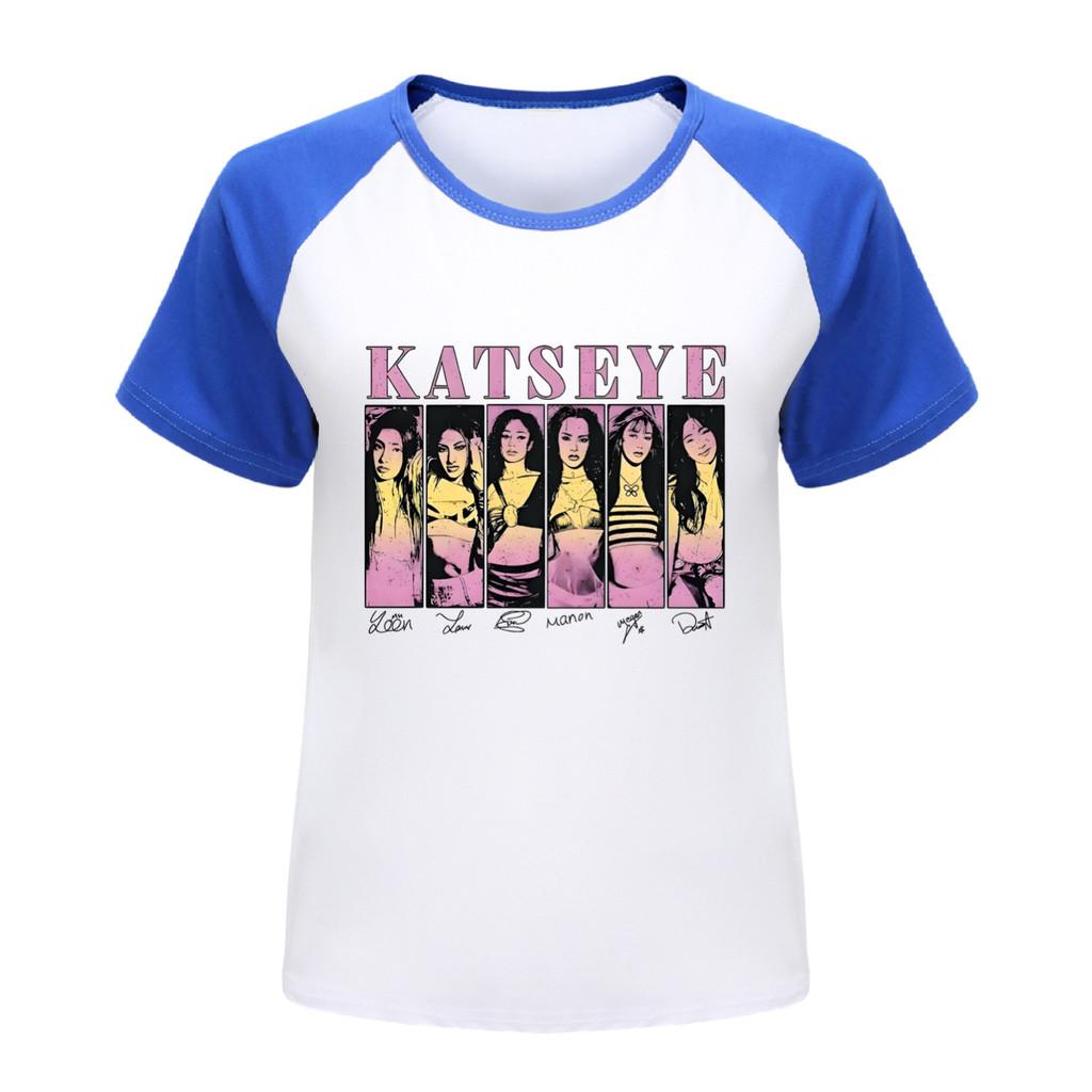 5304 Kinder Mädchen KATSEYE Druck Kurzarm T-Shirt