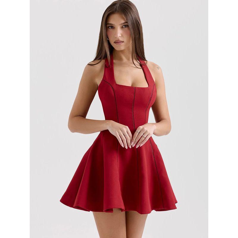 Love in Romania House Same Style Pure Desire Princess Style Slim fit Slimming Strap Hanging Neck Dress Guest dresses