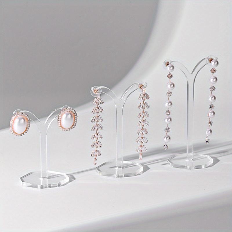 1pc Acrylic Clear Earrings Display Holder Acrylic Jewelry Display Stand Holder Y Shape Stud Earrings Drop Earrings Showcase