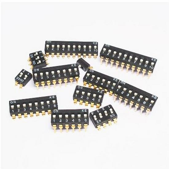 DIP Switch 2.54mm Pitch 1P-10P Through-Hole/SMT