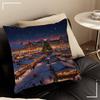 Winter Holiday Town Cushion Cover Car Throw Pillow Case For Sofa Car Christmas Gift 40x40cm 45x45cm