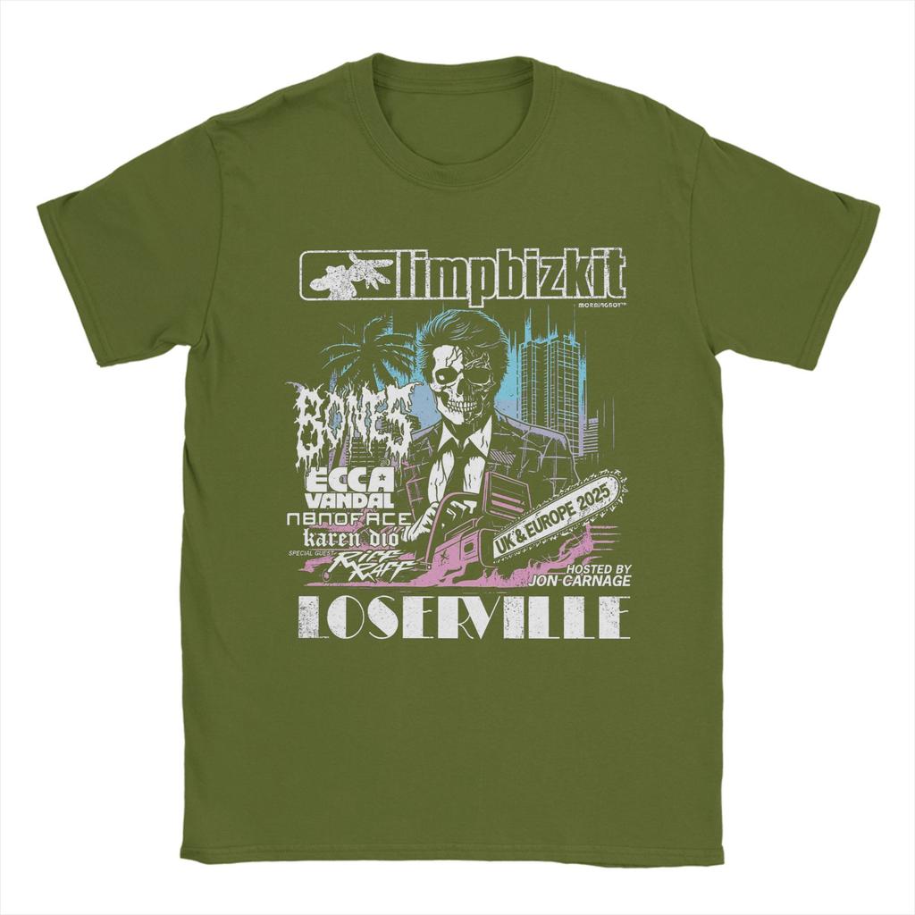 Limp Bizkit Tour 2025 T Shirts Men's  Cotton Funny T-Shirt Crewneck  Tees Short Sleeve Tops 4XL 5XL 6XL