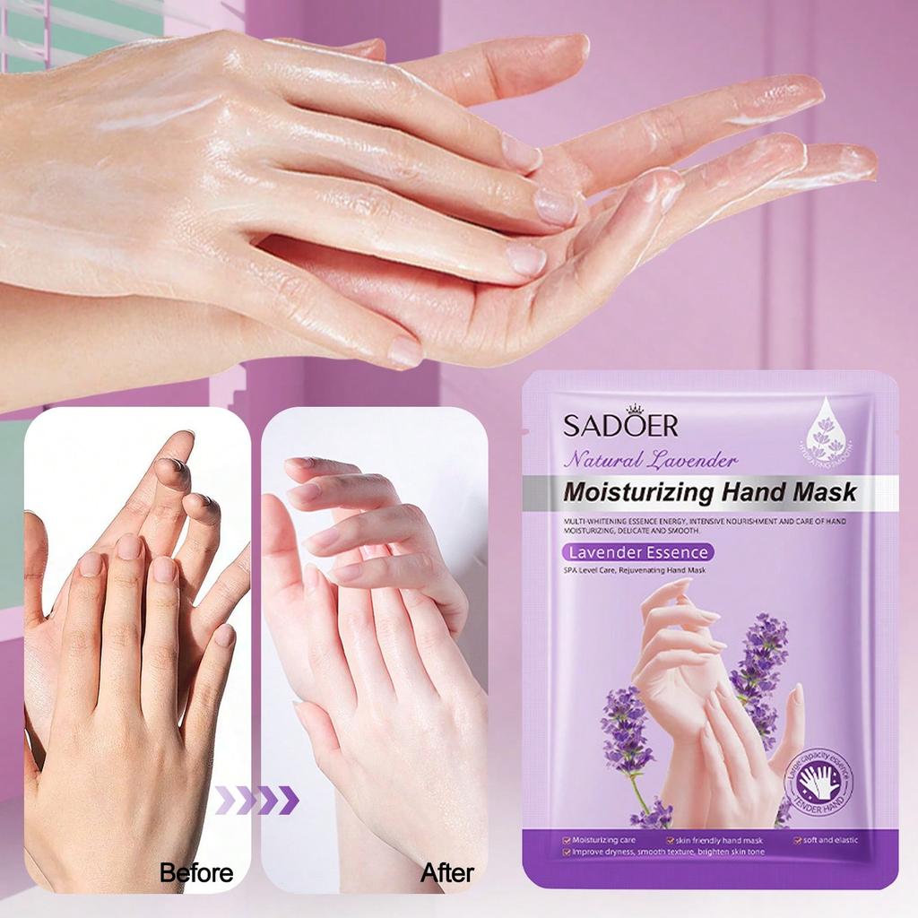 1/3/5/10 Pairs Natural Lavender Moisturizing HandMask, Smooth, Moisturizing ,Skin Rejuvenation,Softe