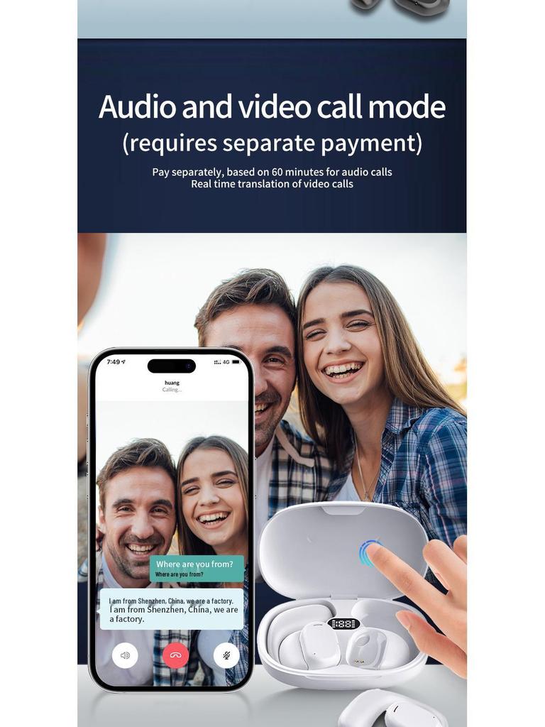 B66 Bluetooth Earphones with Real-time Two-way Translation