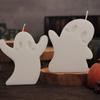 DIY Halloween Decorations 6Pcs/Set Cute Ghost Candle Mold Silicone Scented Stone Molds Gypsum/concrete/epoxy Resin Ghost Mould