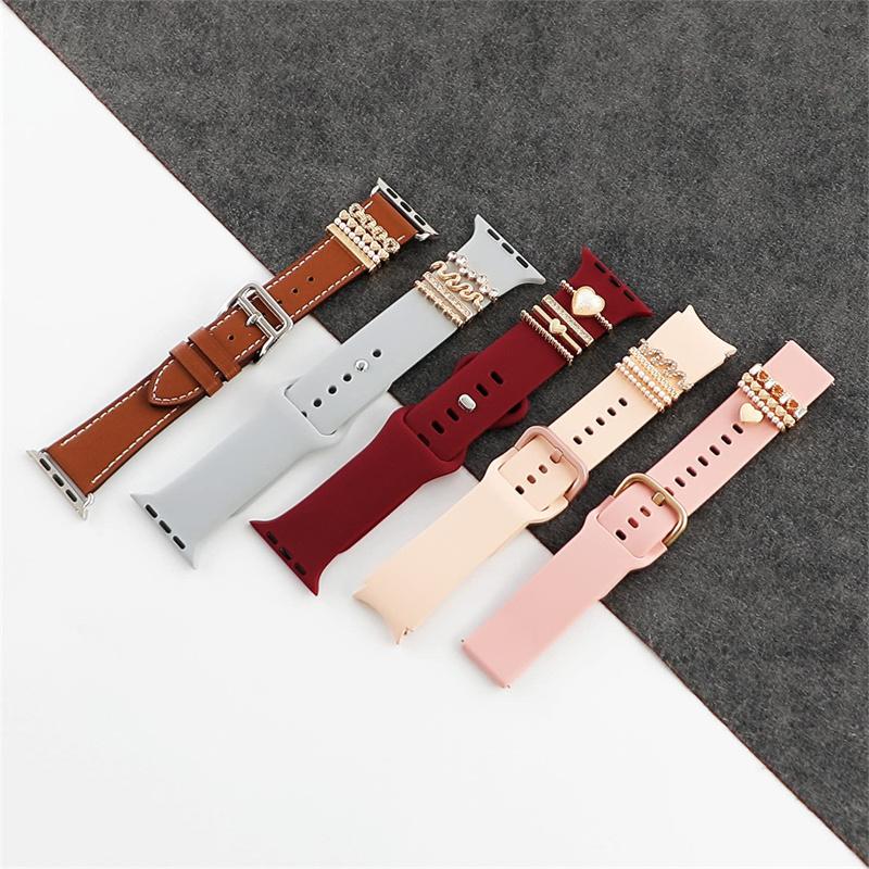 Decoration For Apple watch ultra 2 band 10 9 11 Diamond Jewelry Charms Accessories samsung/Huawei/amazfit strap 20/22mm Bracelet