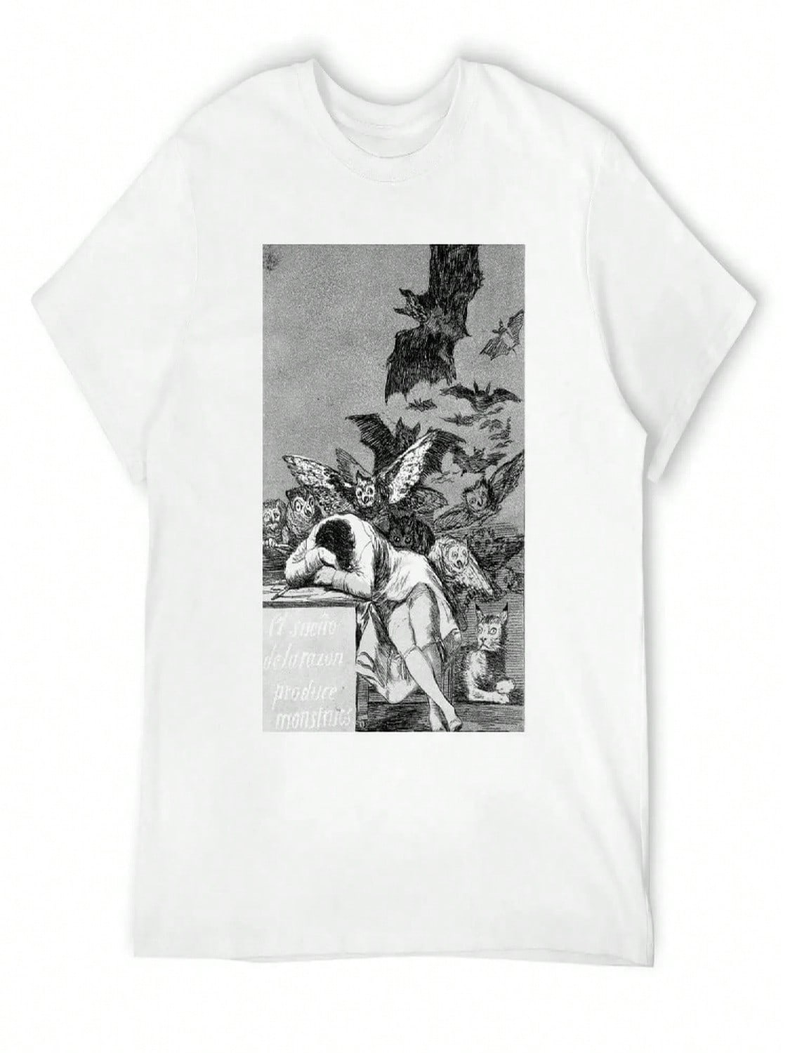 The Dream Of The Reason Produces Monsters T-Shirt Quick-Drying Oversized T Shirt Shirts Graphic Tee unisexs Vintage T Shirts S разноцветный