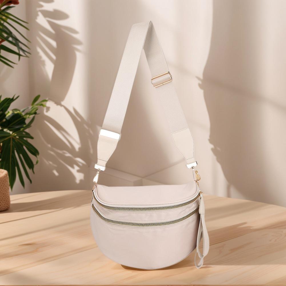Просторные нейлоновые поясные сумки с регулируемым и съемным ремнем, однотонные сумки-слинг, кошельки для женщин