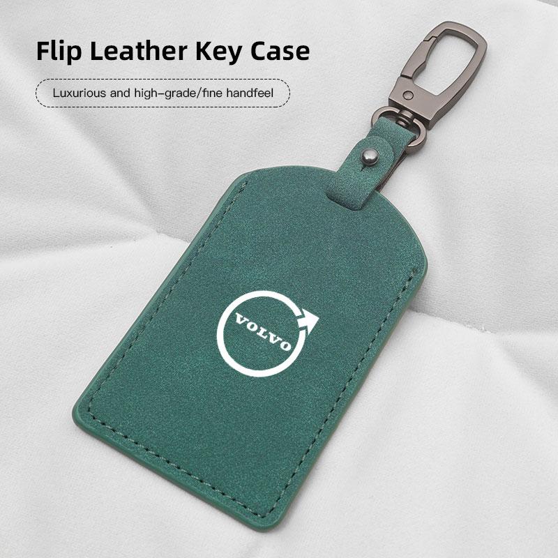 Car Key Bag Card Holder Leather Card Bag Pendant For Volvo V60 V40 XC90 S60 C30 XC60 V50 V70 S90 Rdesign AWD Car Key Card Case
