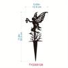 Trendy Metal Pixie Garden Sculpture for Patio Lawn Yard and Wall Decor