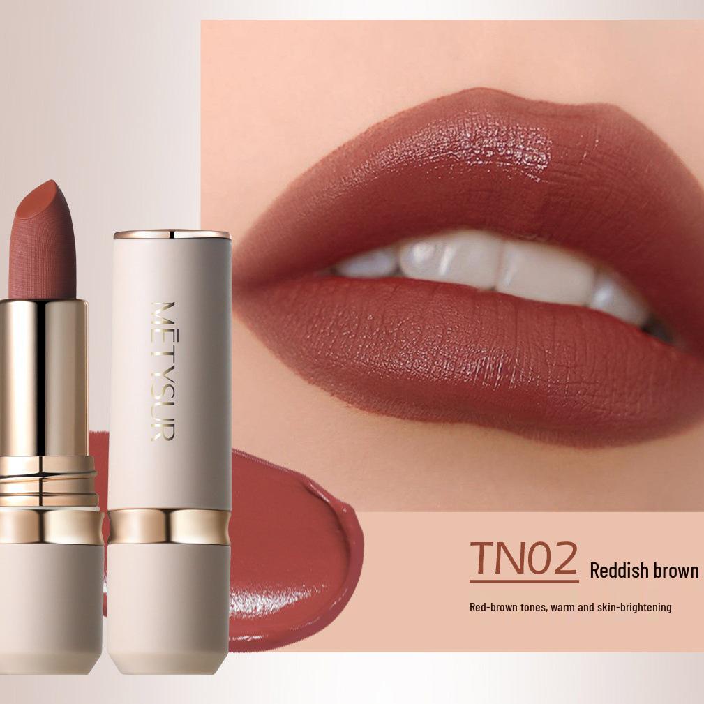 

Meiti Xiu Long-Lasting White Truffle Rose Matte Velvet Lipstick – Pigmented, Non-Fading, Whitening Finish 3.8g