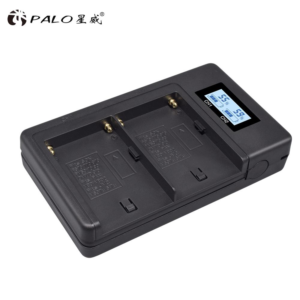 2 Slots Camera Battery Charger LCD Display Battery Charger for Sony NP-FZ100 NP-FW50 NP-FV100 NP-F960 NP-F970 Camera Batteries