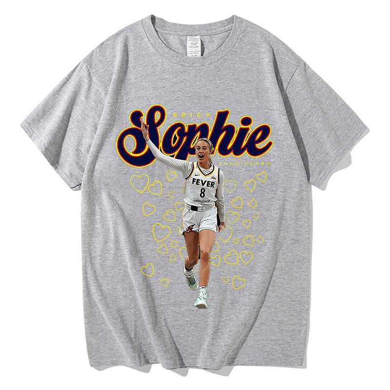 Sophie Cunningham Merch Tshirt Vintage Graphic Clothes Unisex Unisex Oversized Pure Cotton High Quality Tee Fashion Streetwear Tops