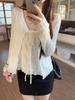 Women's Lace-Up Lace Sun Protection Cardigan - Summer Loose Fit, Long-Sleeve, Short Outerwear
