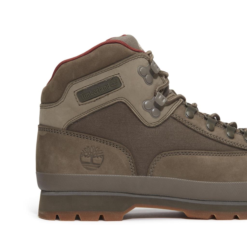 Timberland Euro Hiker Mid Olive Men's Boots, TB0A6DYHEO81, Nubuck, 7.0/25.0cm