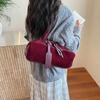 Suede bag women's large-capacity new autumn and winter retro shoulder underarm bag commuter pillow bag