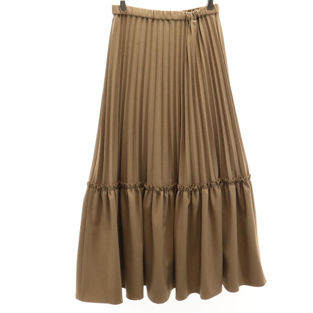 A day in the life UNITED ARROWS Long length Pleated skirt Brown Teared Women Used