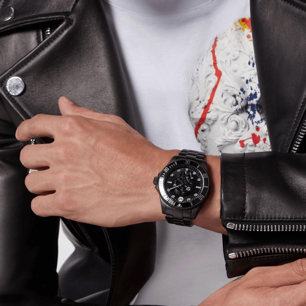 Philipp Plein PWOAA0922 The $kull Diver Herreur