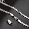 New 925 Sterling Silver Charms Necklace 5MM 16-24inch Chain High Quality For Men Woman Men Fashion Wedding Engagement Jewelry