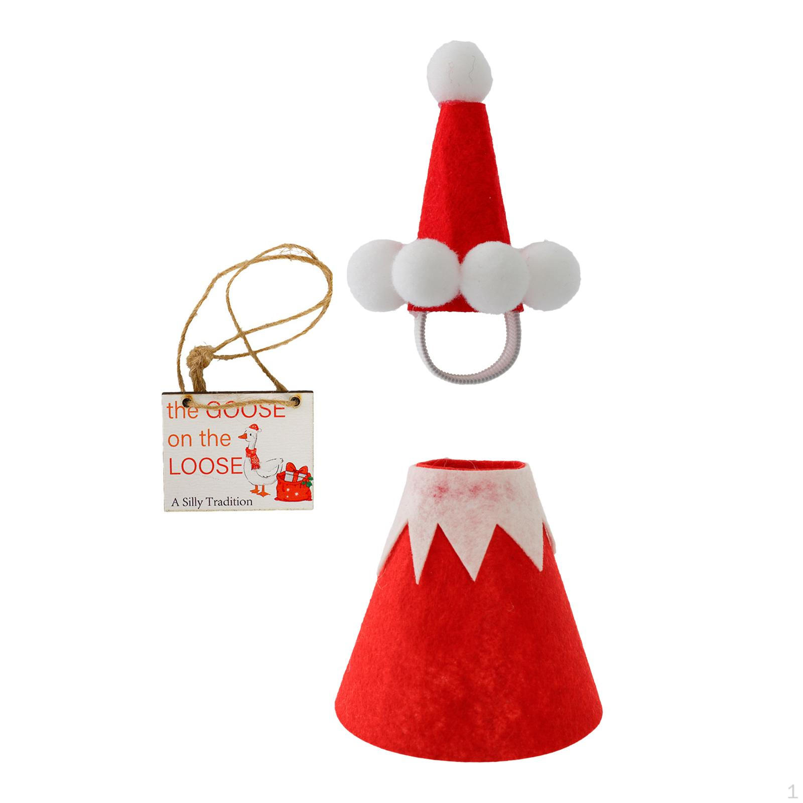 

Mini Desk Goose Outfit Garden Costume Fancy Dress Holiday Decor Cute Small Statue Clothing