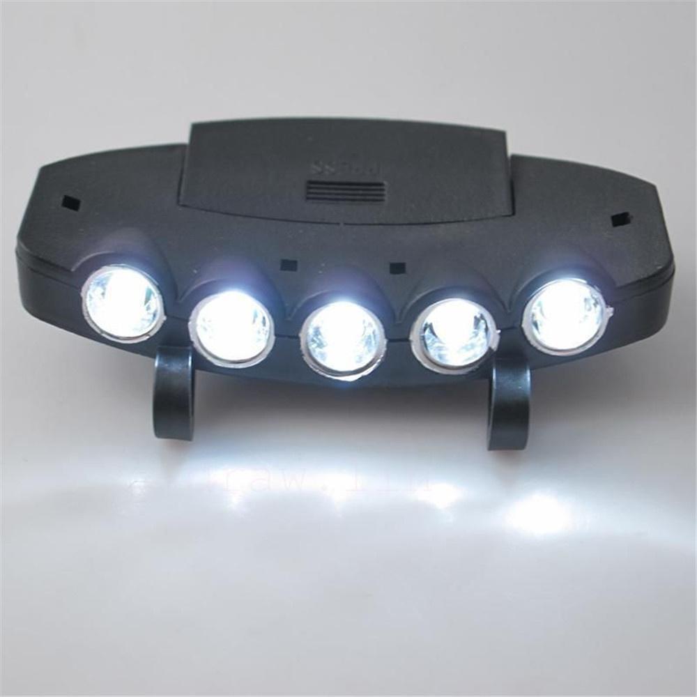 5 Led Light Under The Brim Hat Headlamp 