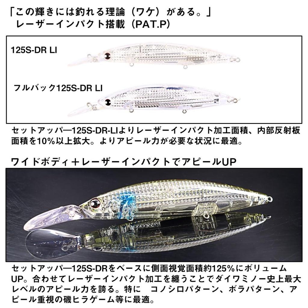 DAIWA Sea Bass Lure SLZ Set Up Upper FB LI Red Head 125SDR-LI